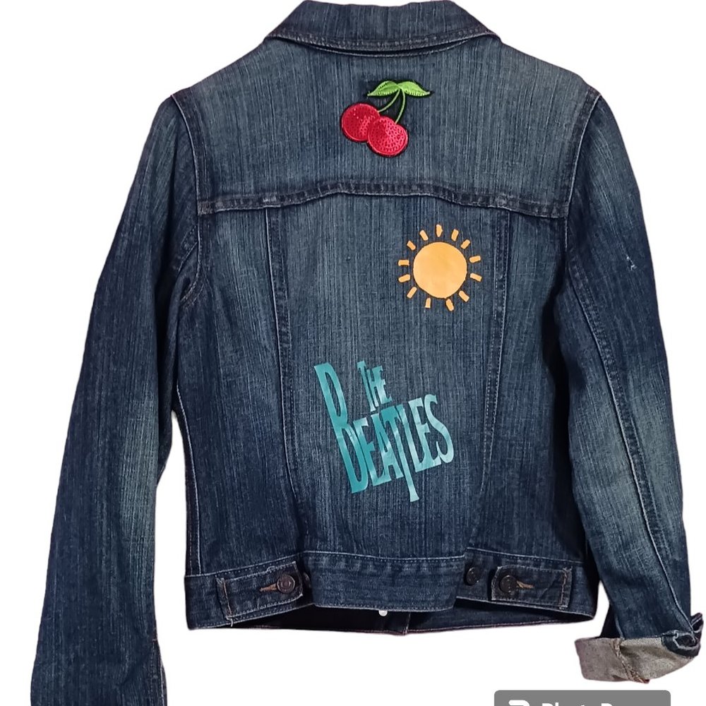 UPCYCLED ARTSY DENIM JEAN JACKET COAT